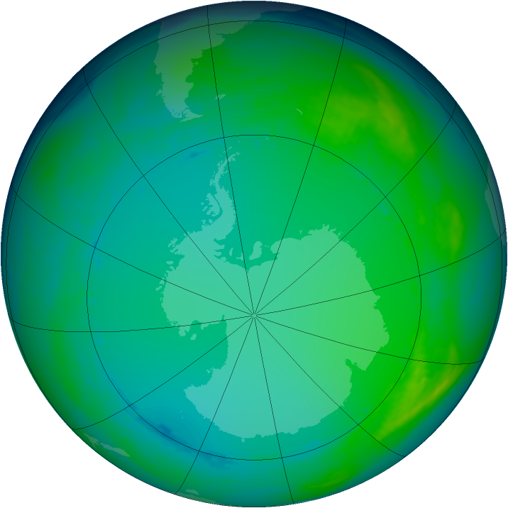 Ozone Map 1992-07-04